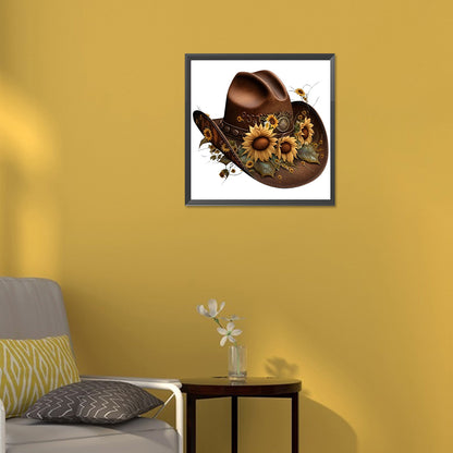 Cowboy Hat - Full Round Drill Diamond Painting 30*30CM