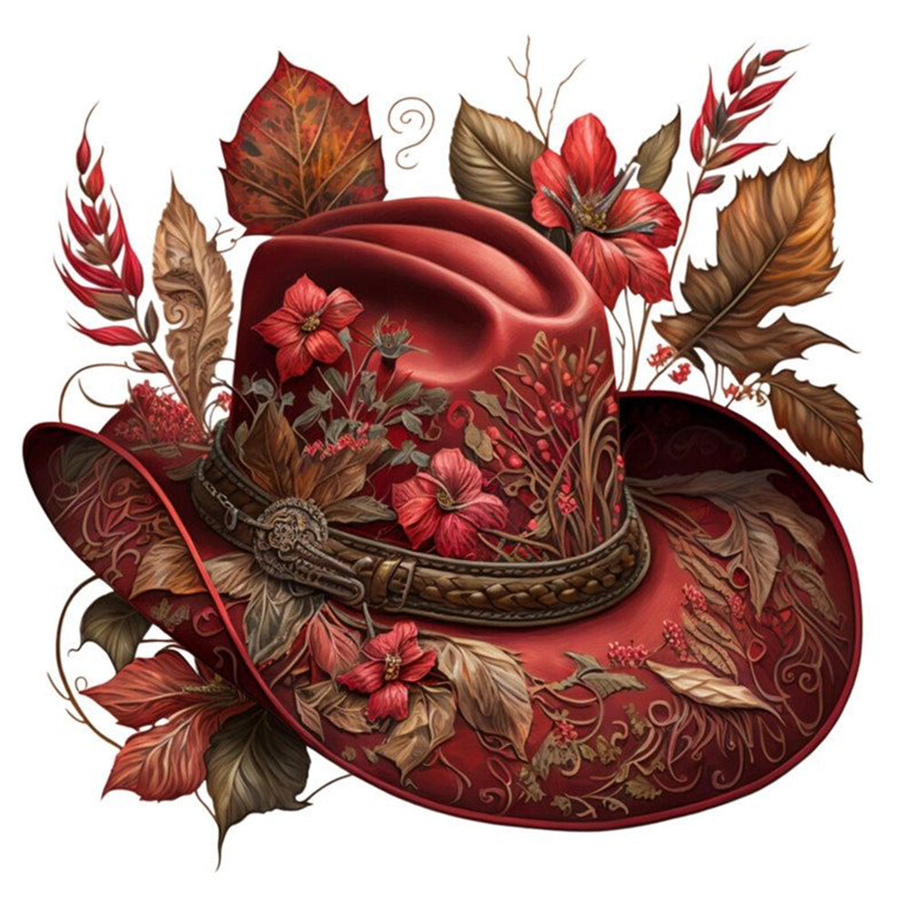 Cowboy Hat - Full Round Drill Diamond Painting 30*30CM