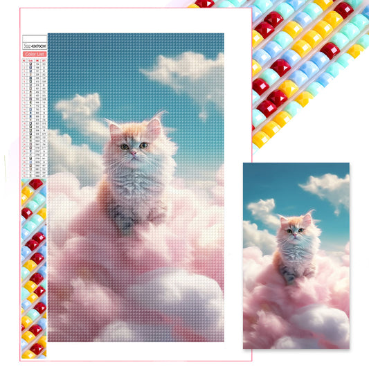 Cat In The Cloud - Full Square Drill Diamond Painting 40*70CM