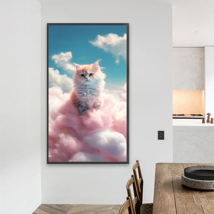 Cat In The Cloud - Full Square Drill Diamond Painting 40*70CM