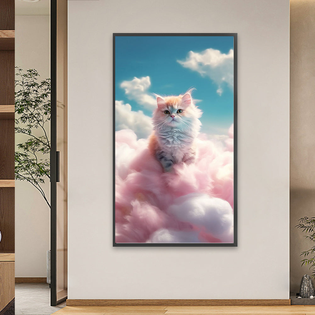 Cat In The Cloud - Full Square Drill Diamond Painting 40*70CM