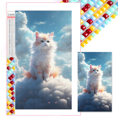 Cat In The Cloud - Full Square Drill Diamond Painting 40*70CM