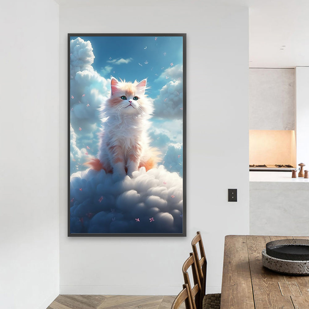 Cat In The Cloud - Full Square Drill Diamond Painting 40*70CM