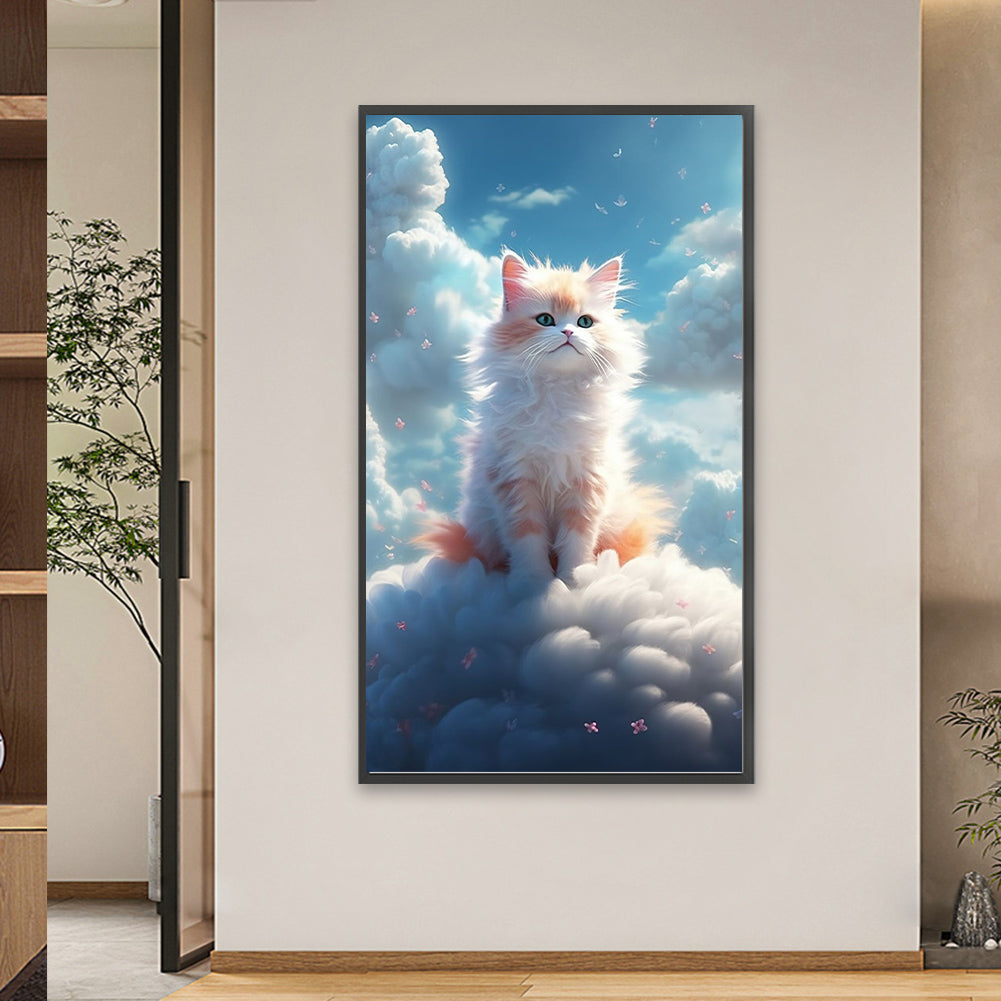 Cat In The Cloud - Full Square Drill Diamond Painting 40*70CM