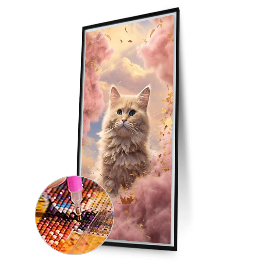 Cat In The Cloud - Full Square Drill Diamond Painting 40*70CM