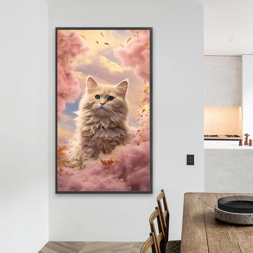 Cat In The Cloud - Full Square Drill Diamond Painting 40*70CM