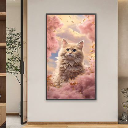 Cat In The Cloud - Full Square Drill Diamond Painting 40*70CM