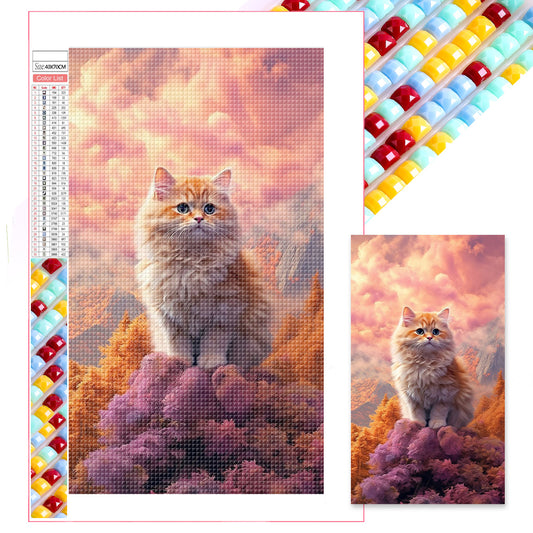 Cat In The Cloud - Full Square Drill Diamond Painting 40*70CM