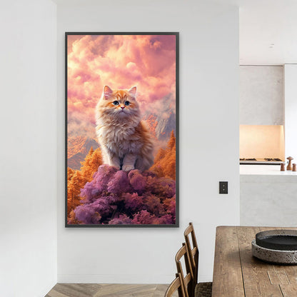 Cat In The Cloud - Full Square Drill Diamond Painting 40*70CM