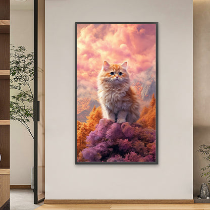 Cat In The Cloud - Full Square Drill Diamond Painting 40*70CM