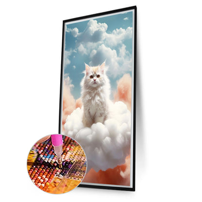 Cat In The Cloud - Full Square Drill Diamond Painting 40*70CM