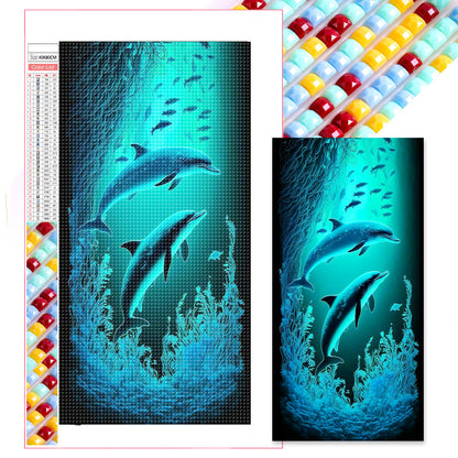 Ocean Dolphin - Full Square Drill Diamond Painting 40*80CM