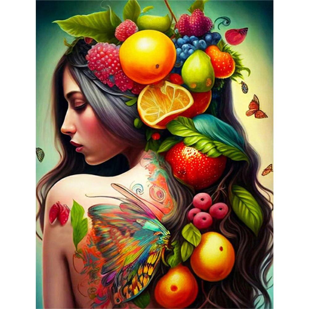 Tattoo Girl - Full Round Drill Diamond Painting 50*60CM