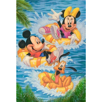 Swimming Mickey Mouse - Full Round Drill Diamond Painting 50*70CM