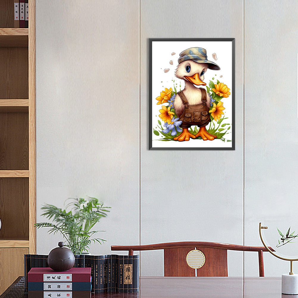 Duck In A Hat - Full Round Drill Diamond Painting 30*40CM