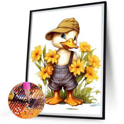Duck In A Hat - Full Round Drill Diamond Painting 30*40CM
