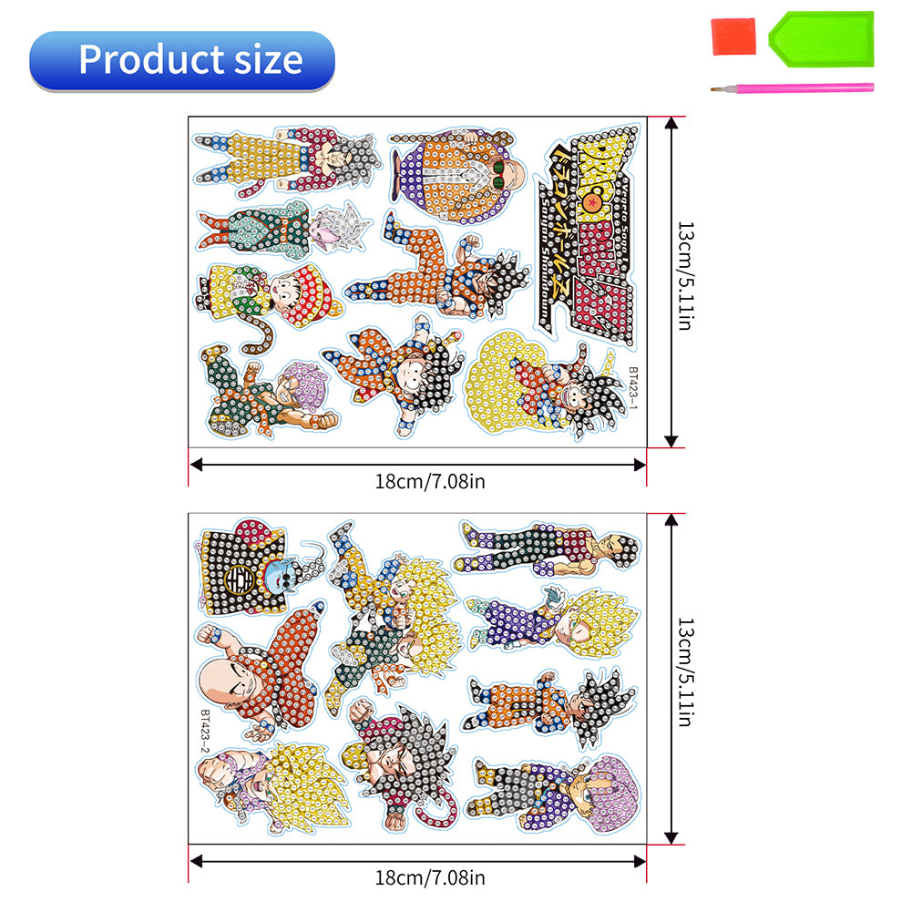 DIY Child Stickers Toy Creative Diamond Art Mosaic Sticker Cartoon Gift for Kids