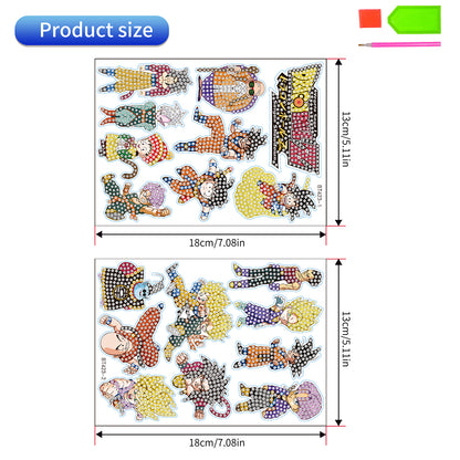 DIY Child Stickers Toy Creative Diamond Art Mosaic Sticker Cartoon Gift for Kids