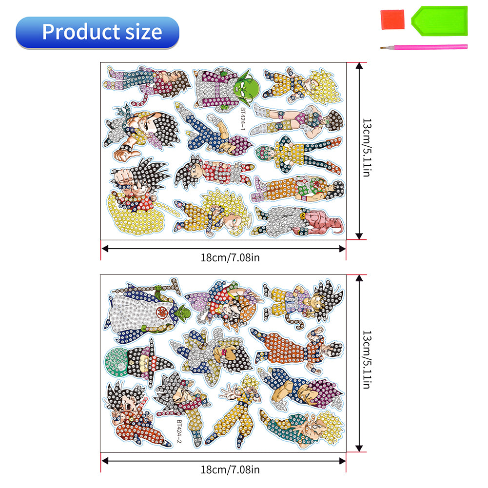 DIY Child Stickers Toy Creative Diamond Art Mosaic Sticker Cartoon Gift for Kids