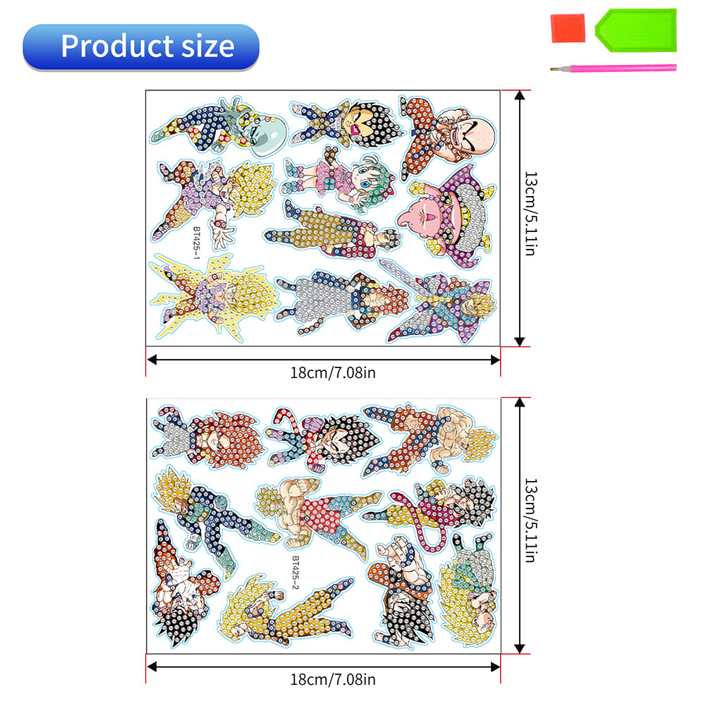 DIY Child Stickers Toy Creative Diamond Art Mosaic Sticker Cartoon Gift for Kids