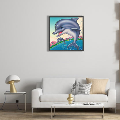 Dolphin - Full Round Drill Diamond Painting 30*30CM