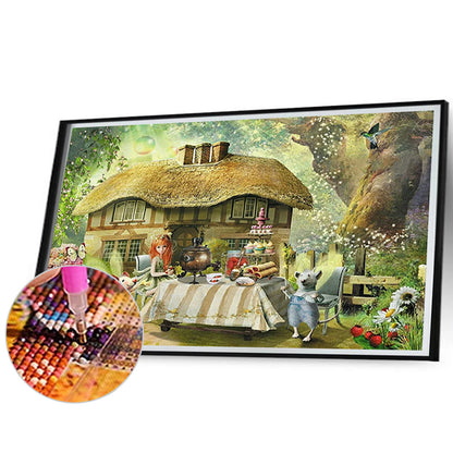 Forest House - Full Round Drill Diamond Painting 70*50CM