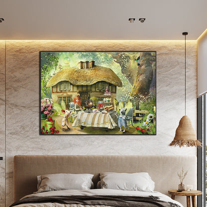 Forest House - Full Round Drill Diamond Painting 70*50CM