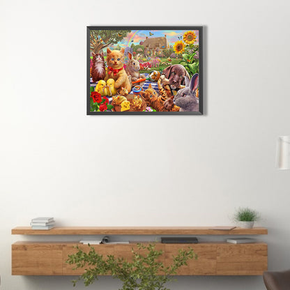 Animal Party - Full Round Drill Diamond Painting 40*30CM