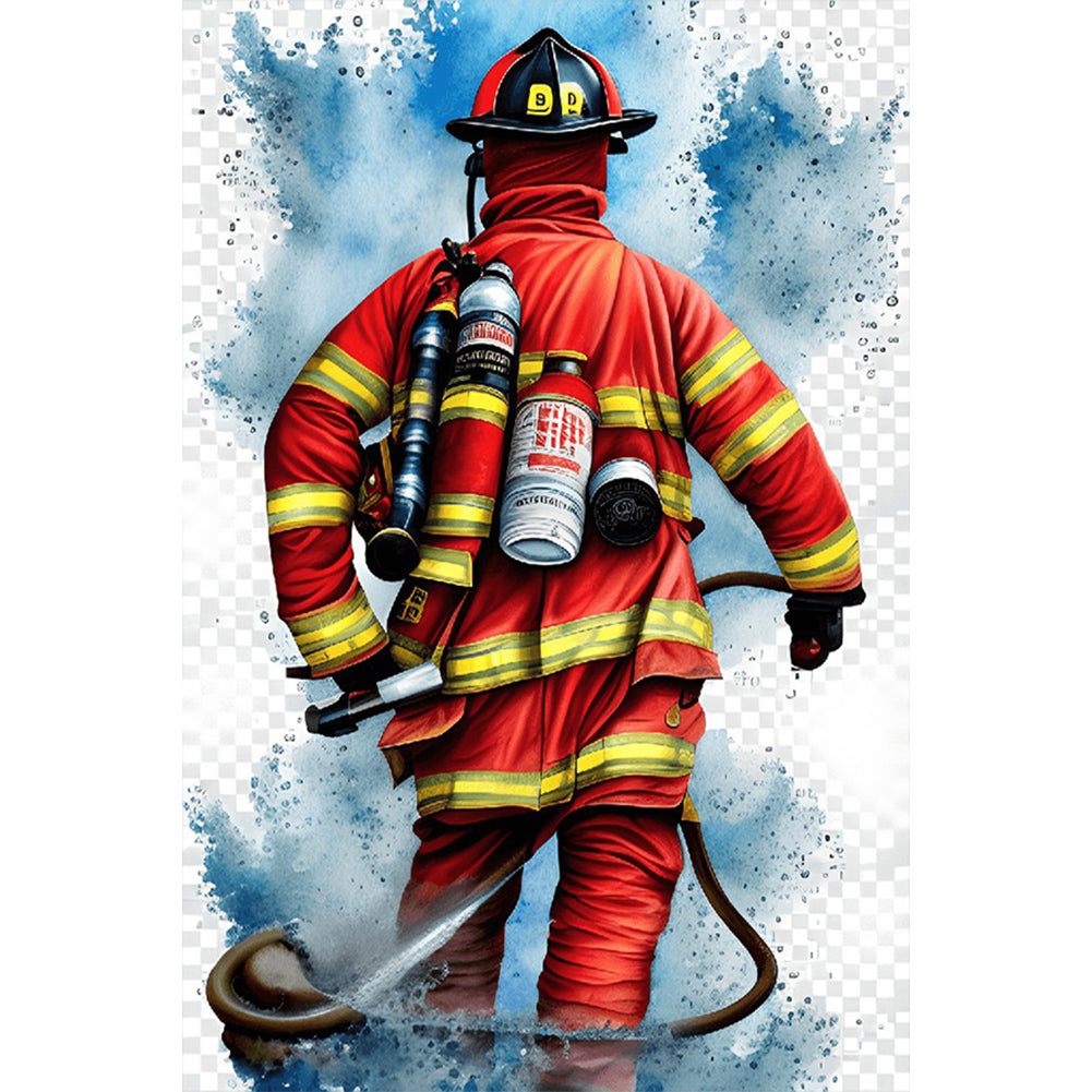 Firemen - Full Round Drill Diamond Painting 40*60CM