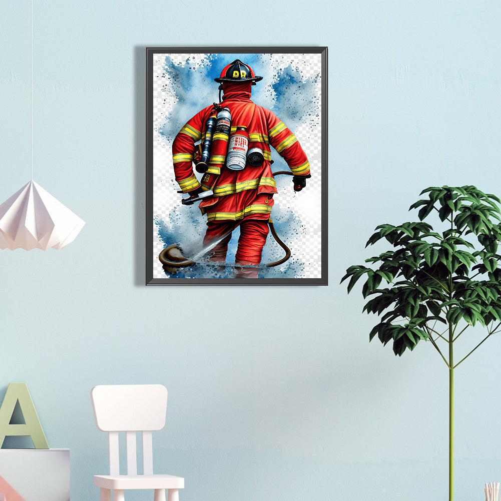 Firemen - Full Round Drill Diamond Painting 40*60CM