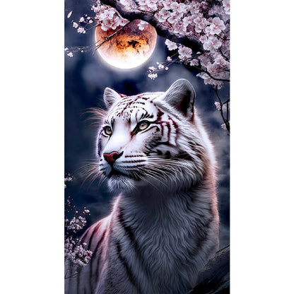 White Tiger - Full Round Drill Diamond Painting 45*80CM