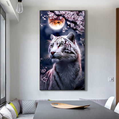 White Tiger - Full Round Drill Diamond Painting 45*80CM