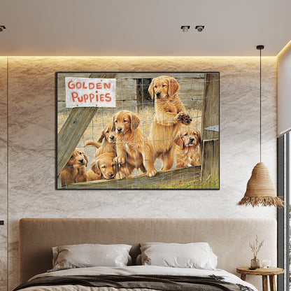 Puppy Daily - Full Round Drill Diamond Painting 70*50cm