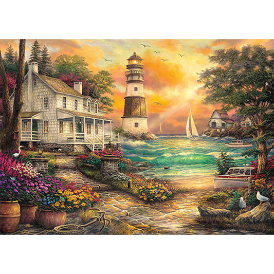 Lighthouse - Full Round Drill Diamond Painting 70*50cm