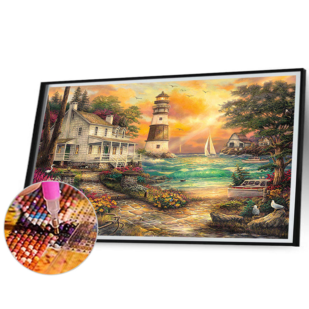 Lighthouse - Full Round Drill Diamond Painting 70*50cm