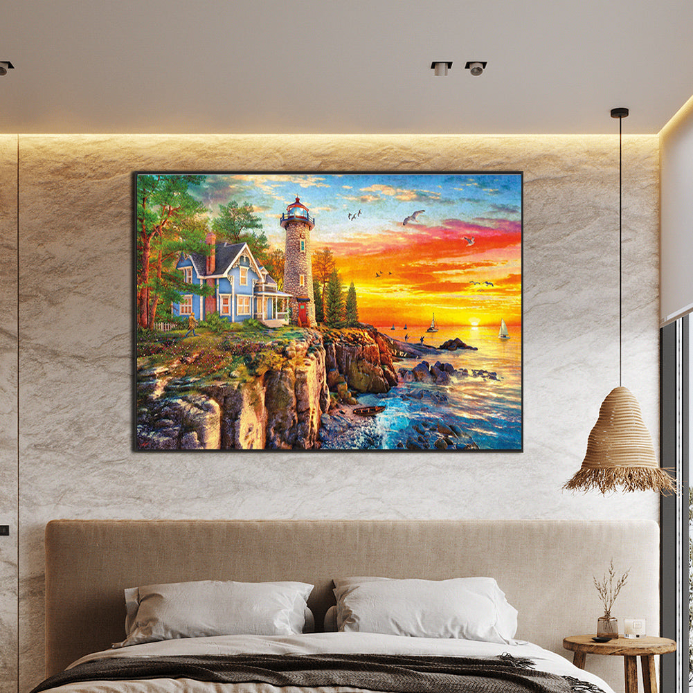 Lighthouse - Full Round Drill Diamond Painting 70*50cm