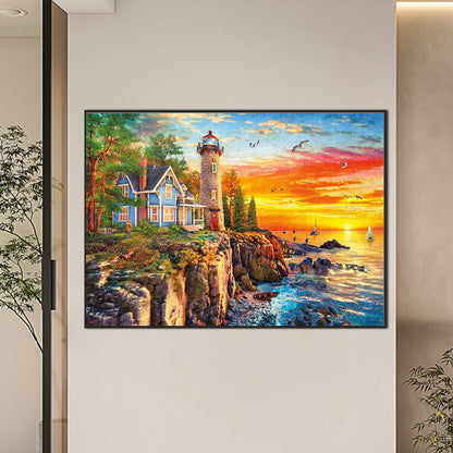 Lighthouse - Full Round Drill Diamond Painting 70*50cm