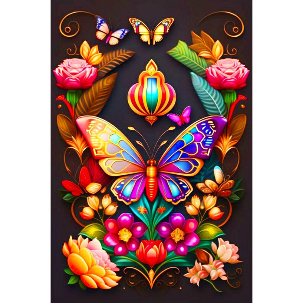 Ornament Butterfly - Full Round Drill Diamond Painting 40*60CM