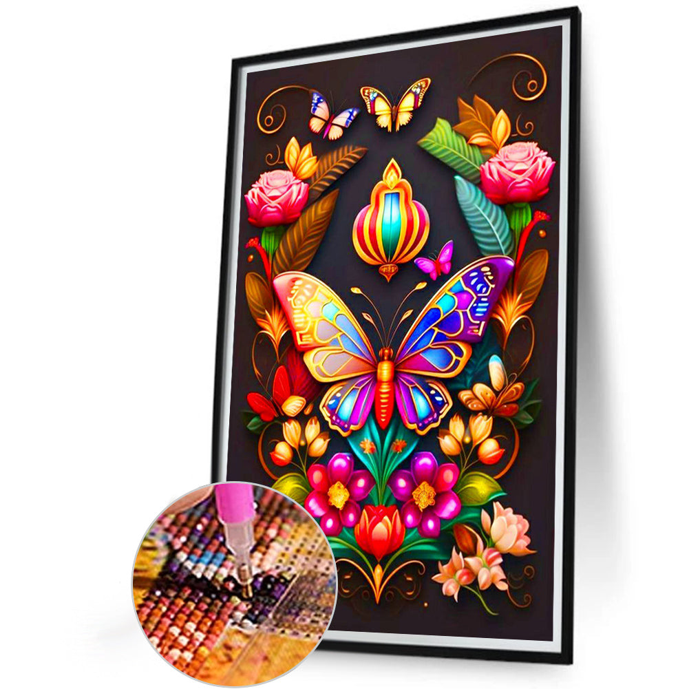 Ornament Butterfly - Full Round Drill Diamond Painting 40*60CM