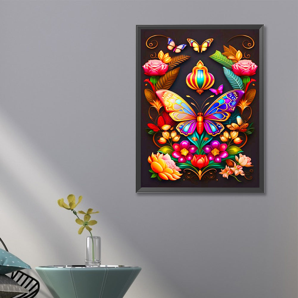 Ornament Butterfly - Full Round Drill Diamond Painting 40*60CM