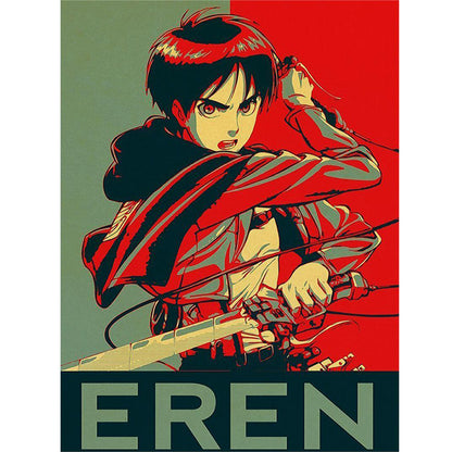 Attack On Titan - Full Round Drill Diamond Painting 30*40CM