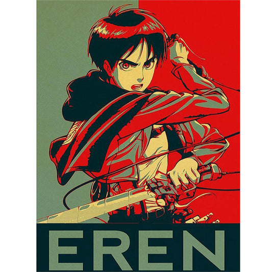 Attack On Titan - Full Round Drill Diamond Painting 30*40CM