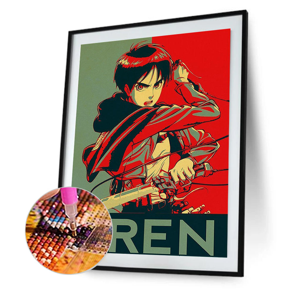 Attack On Titan - Full Round Drill Diamond Painting 30*40CM