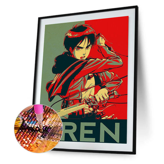 Attack On Titan - Full Round Drill Diamond Painting 30*40CM