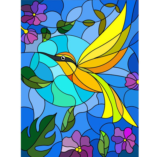 Glass Painting Hummingbird - Full Round Drill Diamond Painting 30*40CM