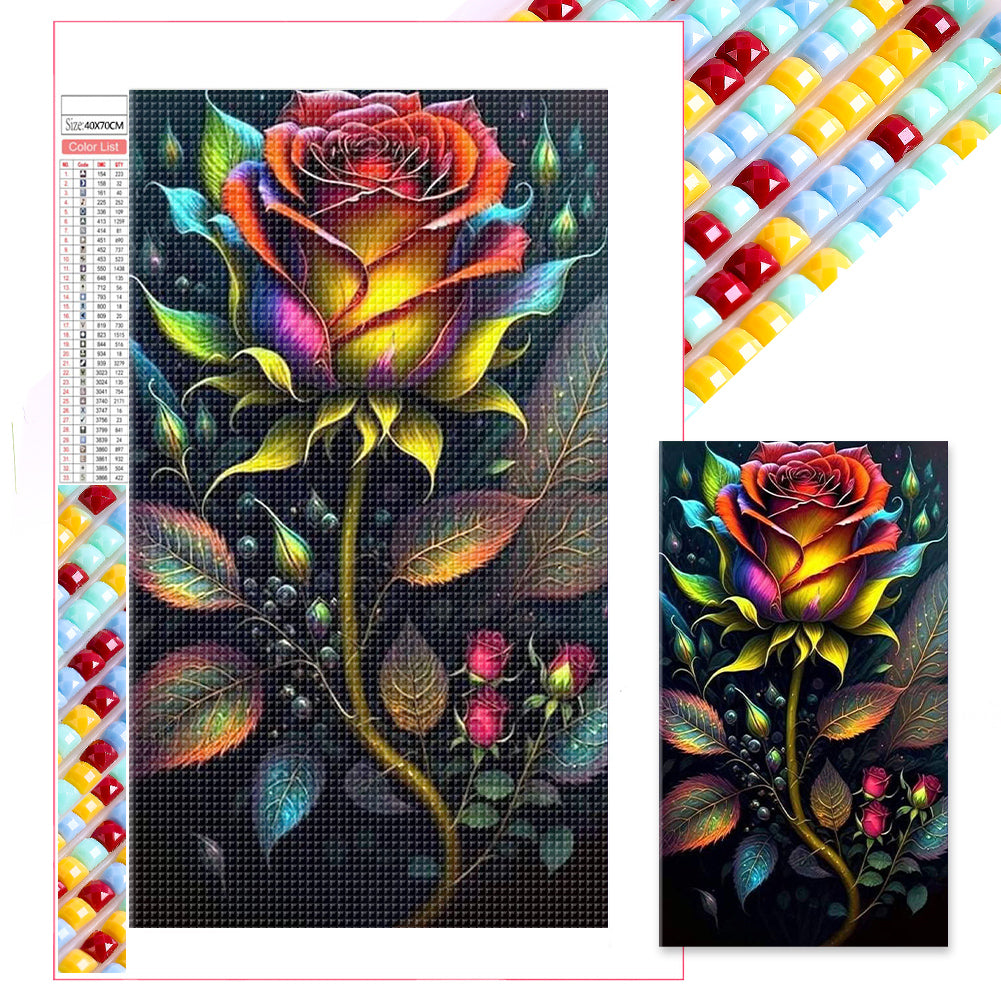 Aurora Rose - Full Square Drill Diamond Painting 40*70CM