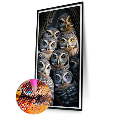 Owl'S Gaze - Full Square Drill Diamond Painting 40*80CM