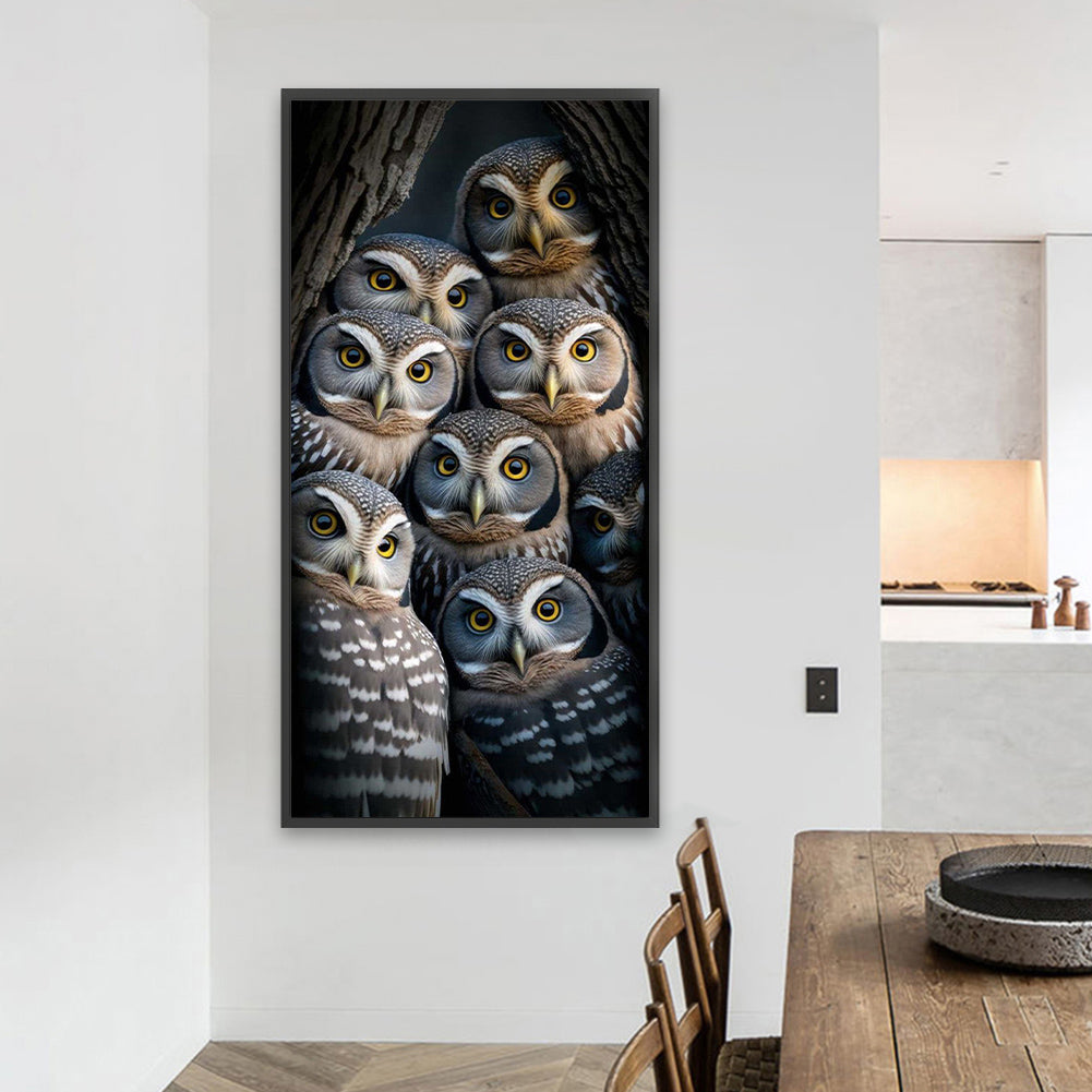 Owl'S Gaze - Full Square Drill Diamond Painting 40*80CM