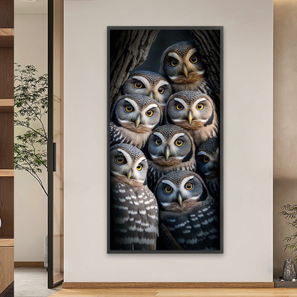 Owl'S Gaze - Full Square Drill Diamond Painting 40*80CM