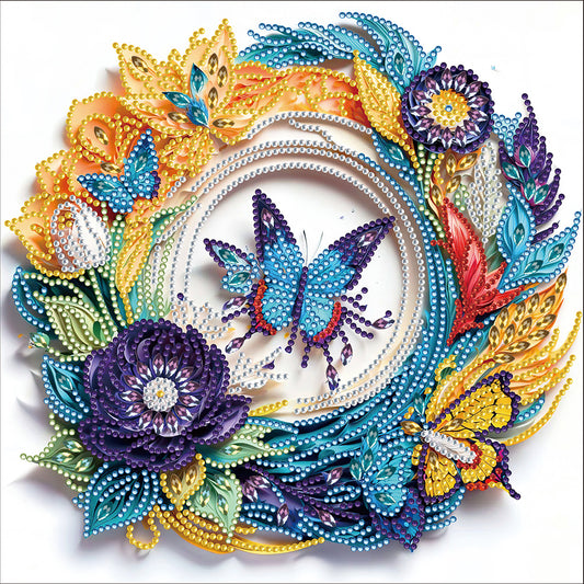 Paper Flower Butterfly - Special Shaped Drill Diamond Painting 30*30CM